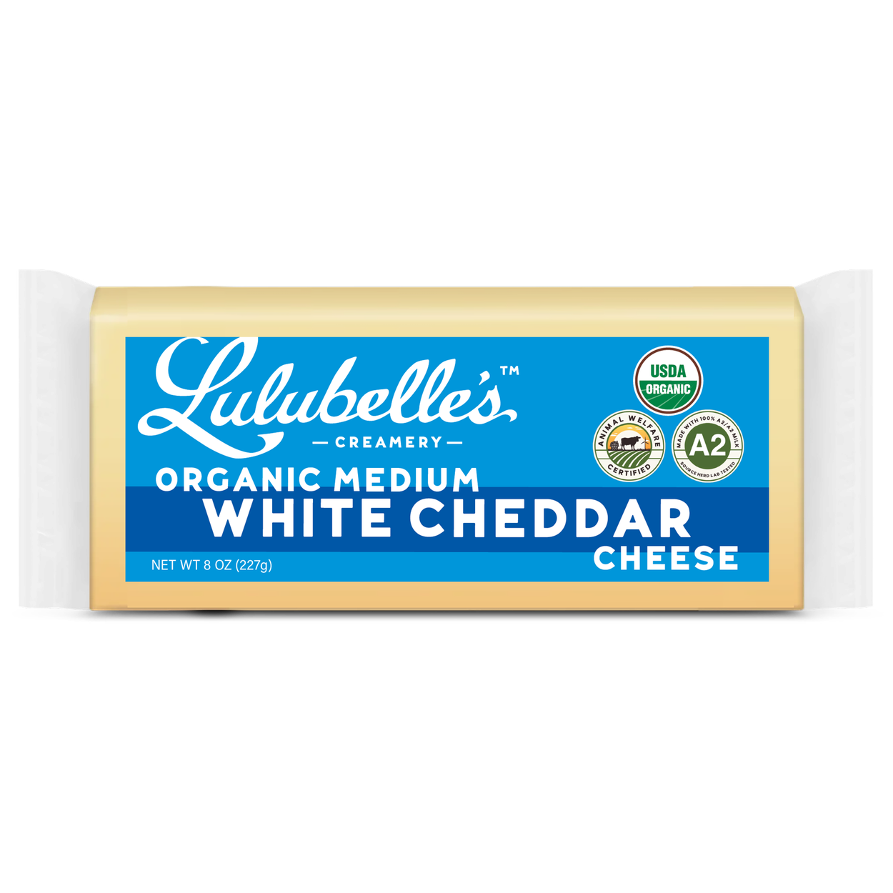 cheeseページ Lulubelle's Creamery Cheddar Cheese, Medium White, A2, Organic
