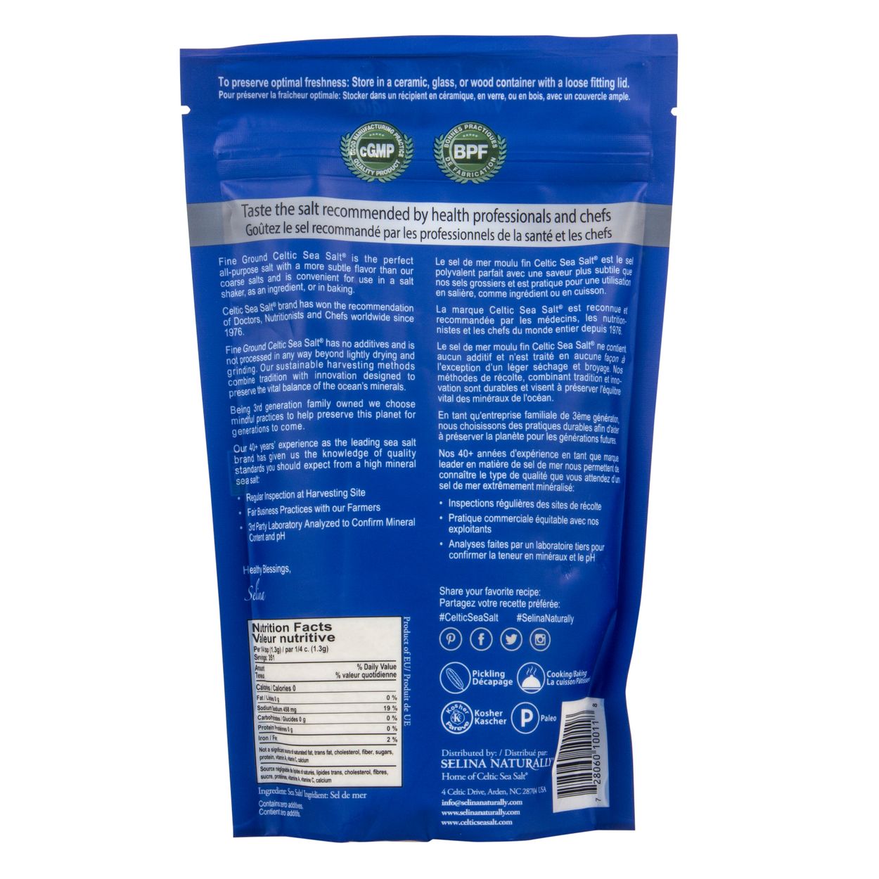 Celtic Sea Salt Celtic Sea Salt, Fine - Azure Standard