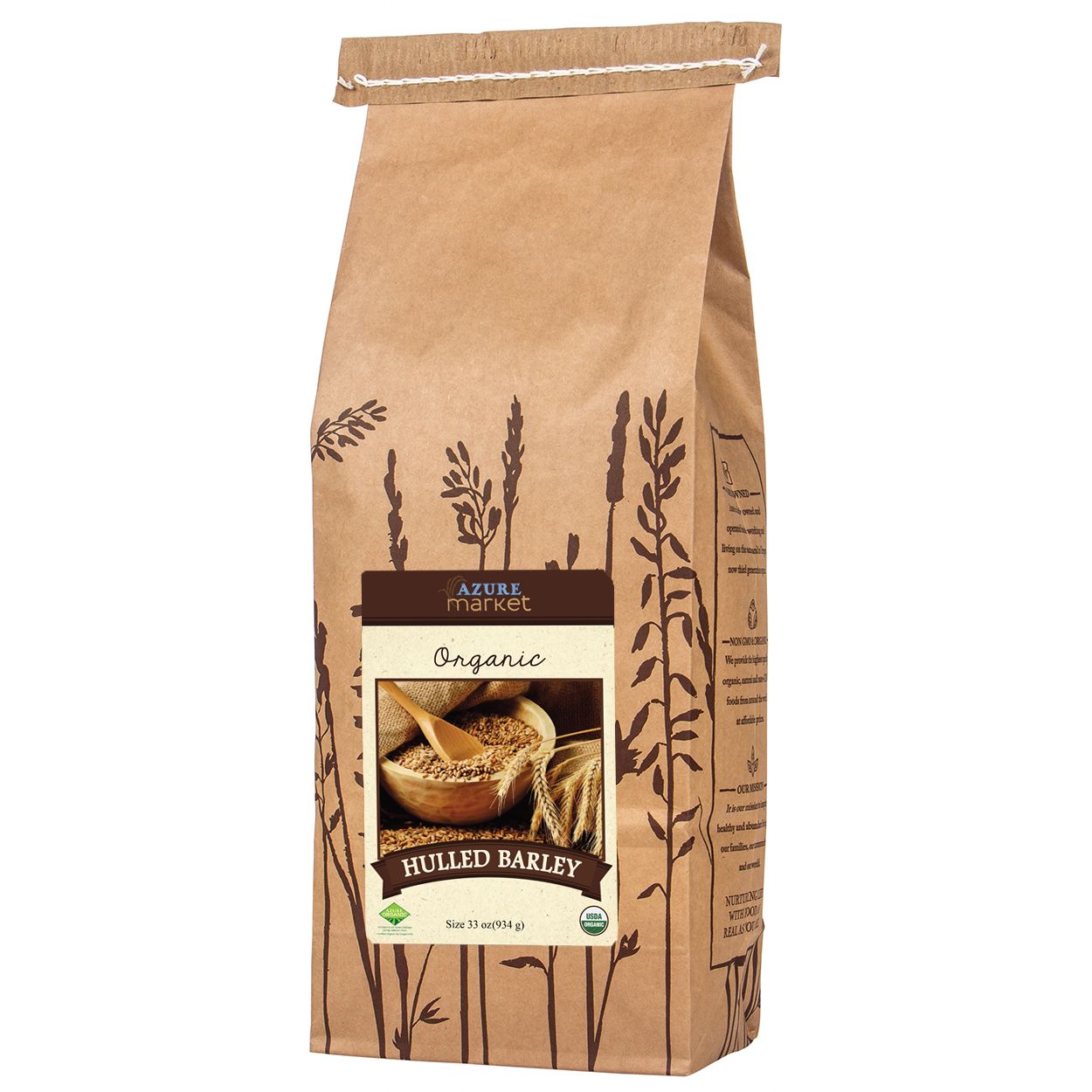 Azure Market Organics Barley, Hulled, Organic - Azure Standard