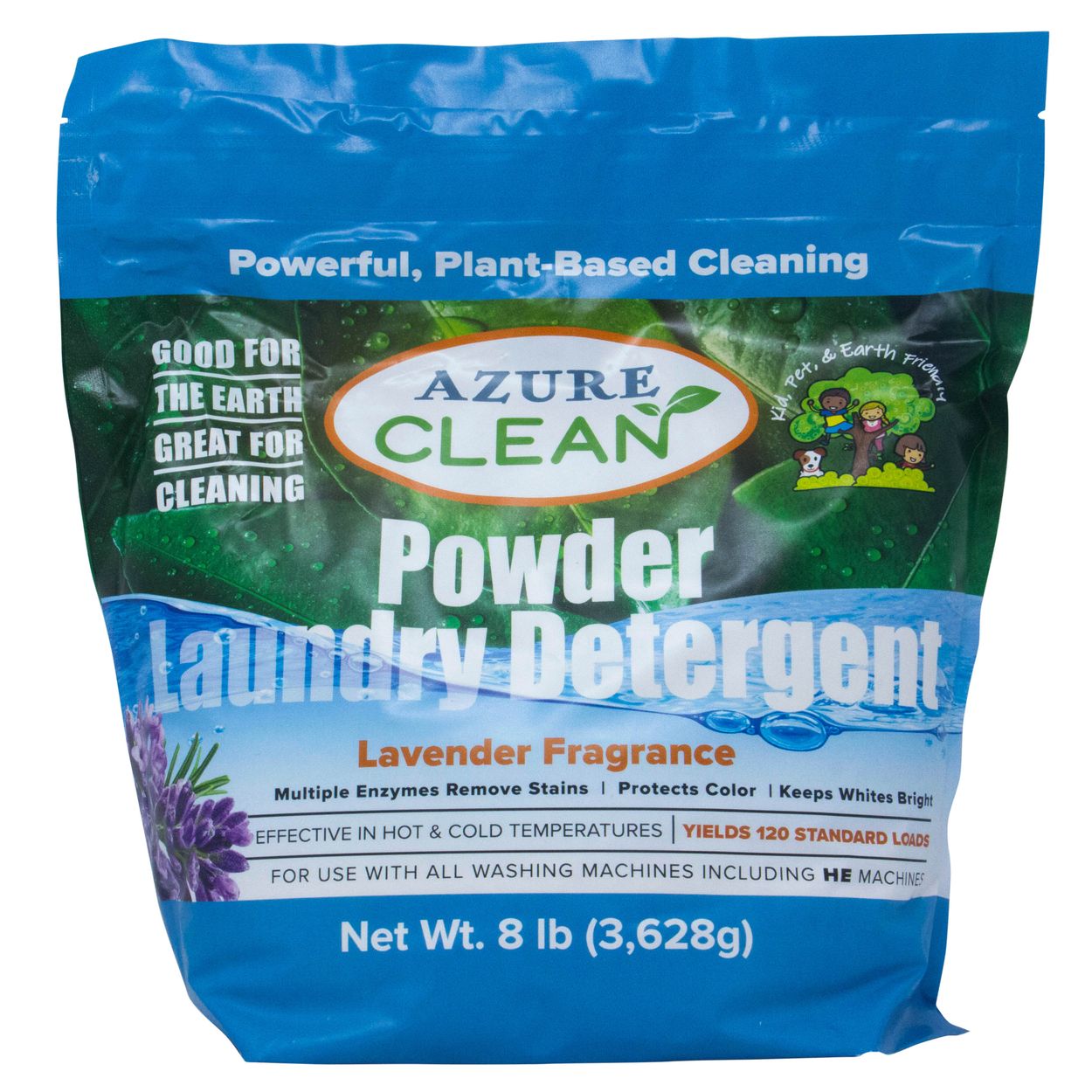 Azure Clean Powder Laundry Detergent (Hot & Cold), Lavender