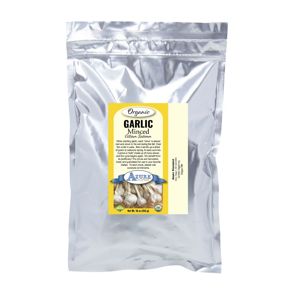 Azure Market Organics Garlic, Minced, Organic - Azure Standard