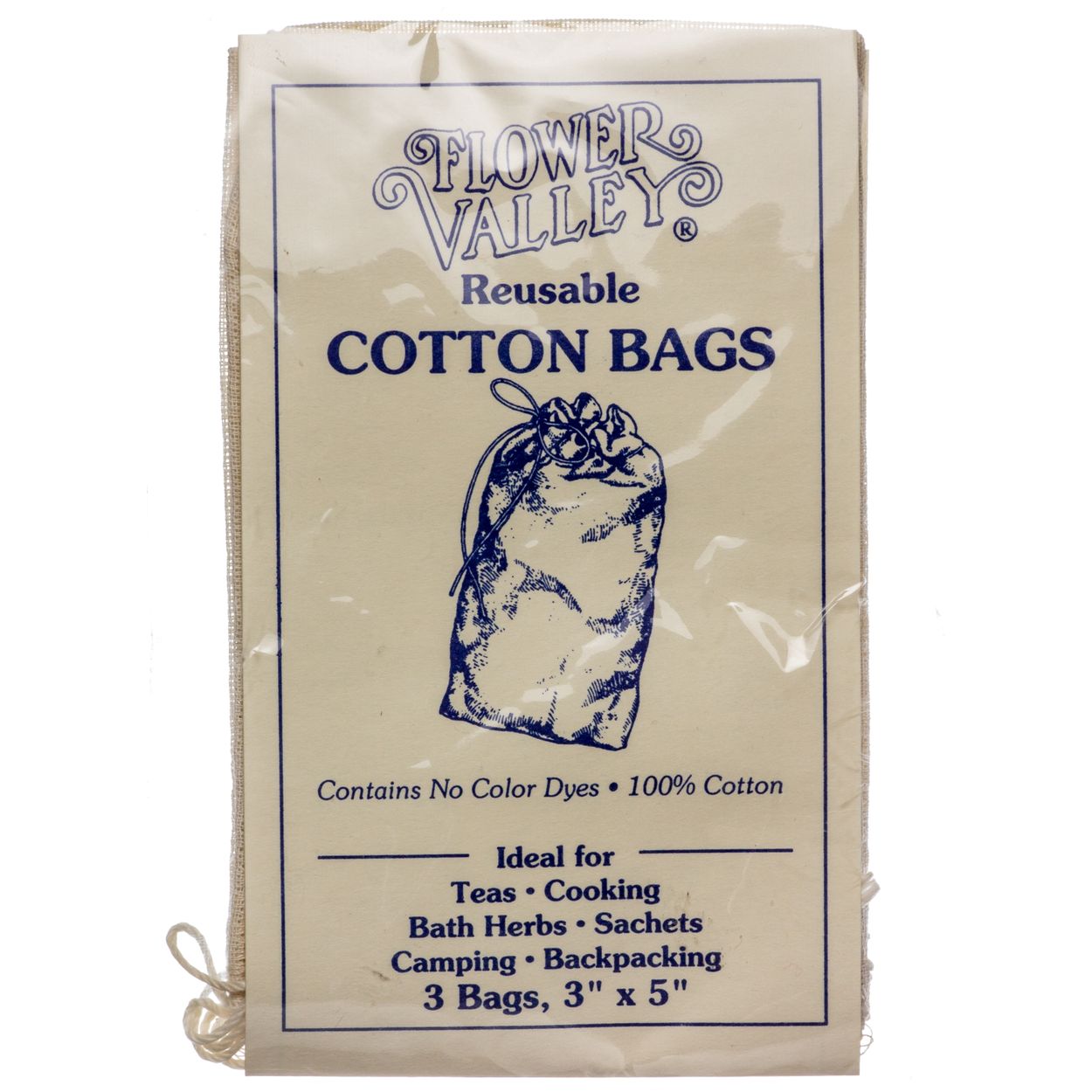 flower valley reusable cotton bags