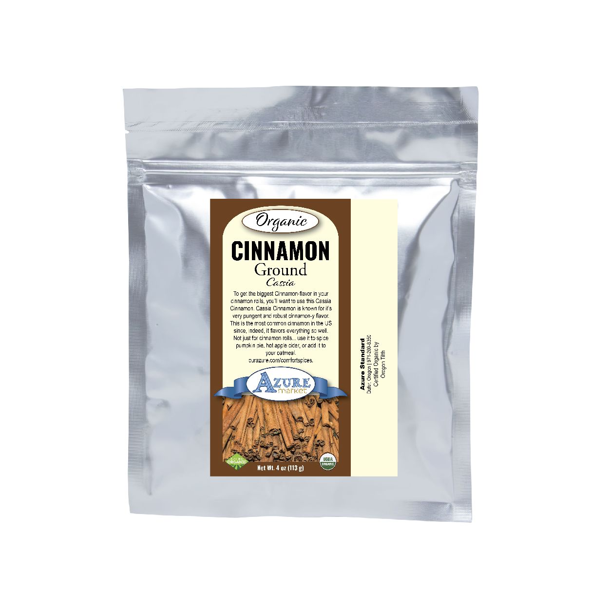 Azure Market Organics Cinnamon Ground, Cassia, Organic - Azure