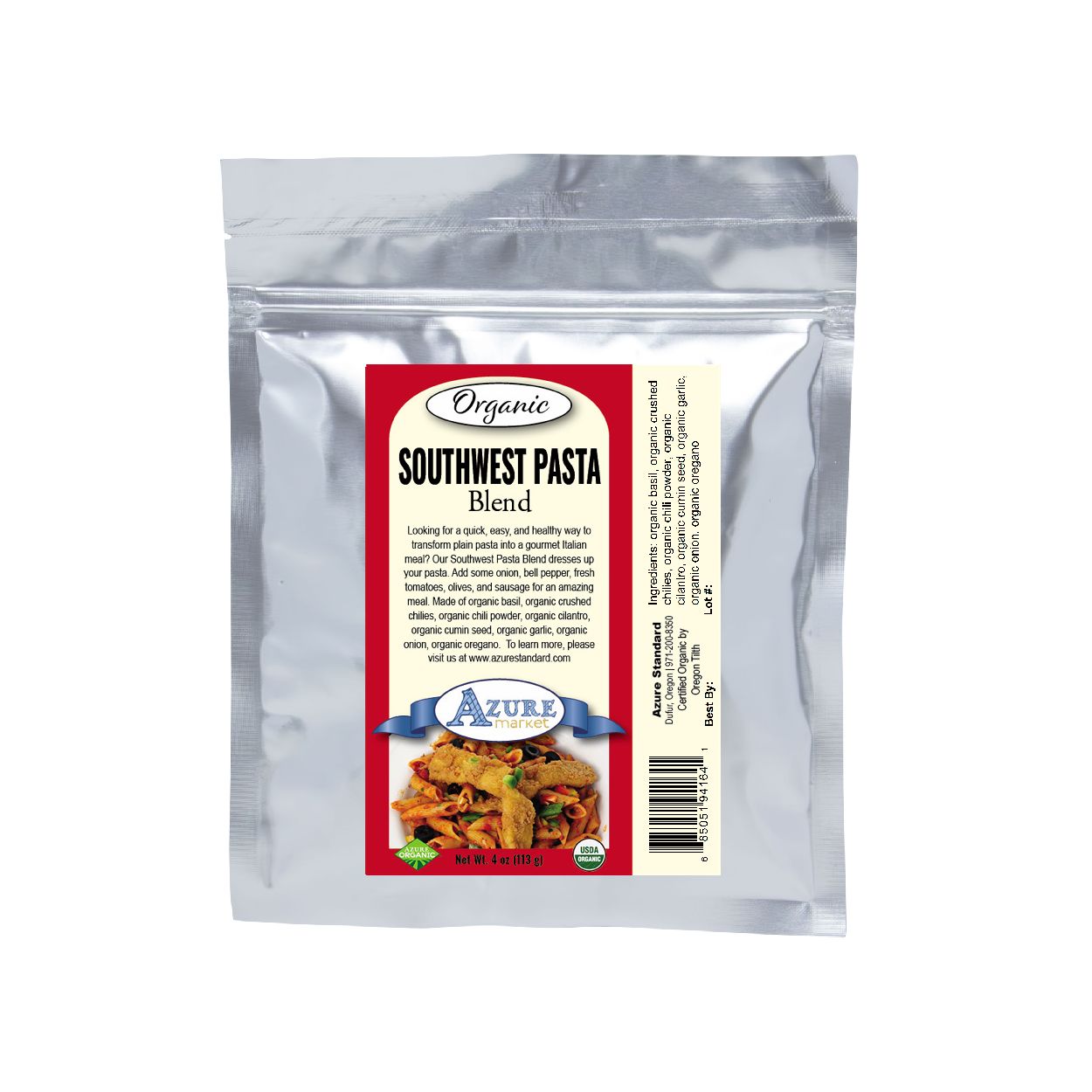 Azure Market Organics Southwest Pasta Blend, Organic - Azure Standard
