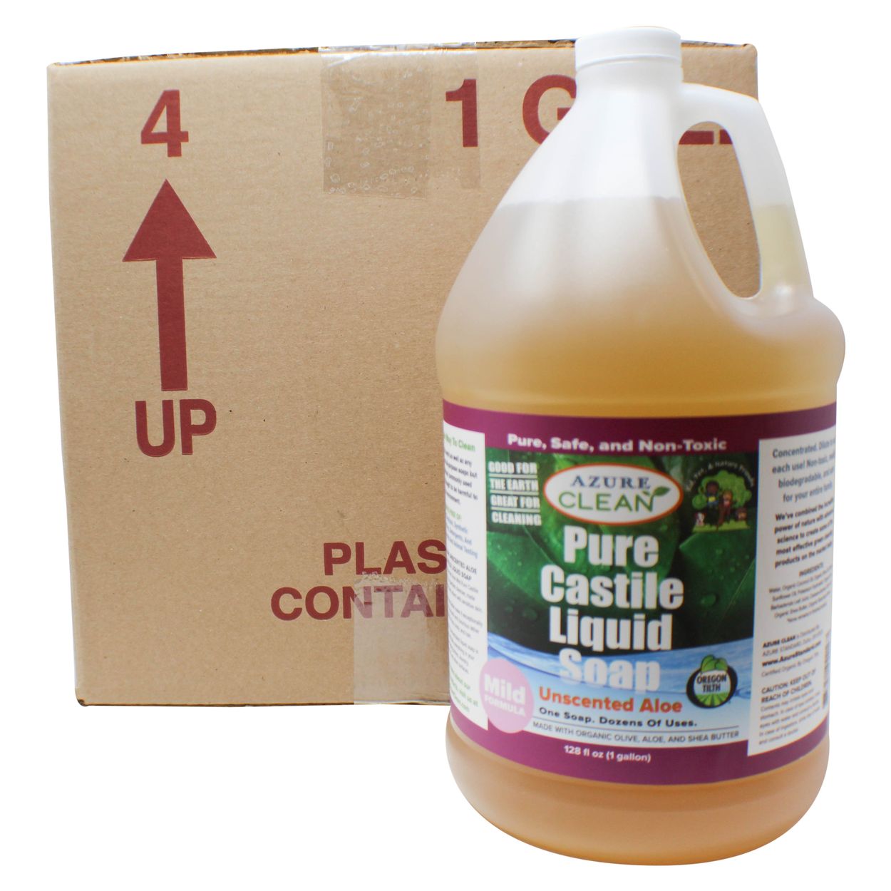 Azure Clean Castile Liquid Soap, Pure, Unscented Aloe Mild, Organic - Azure  Standard