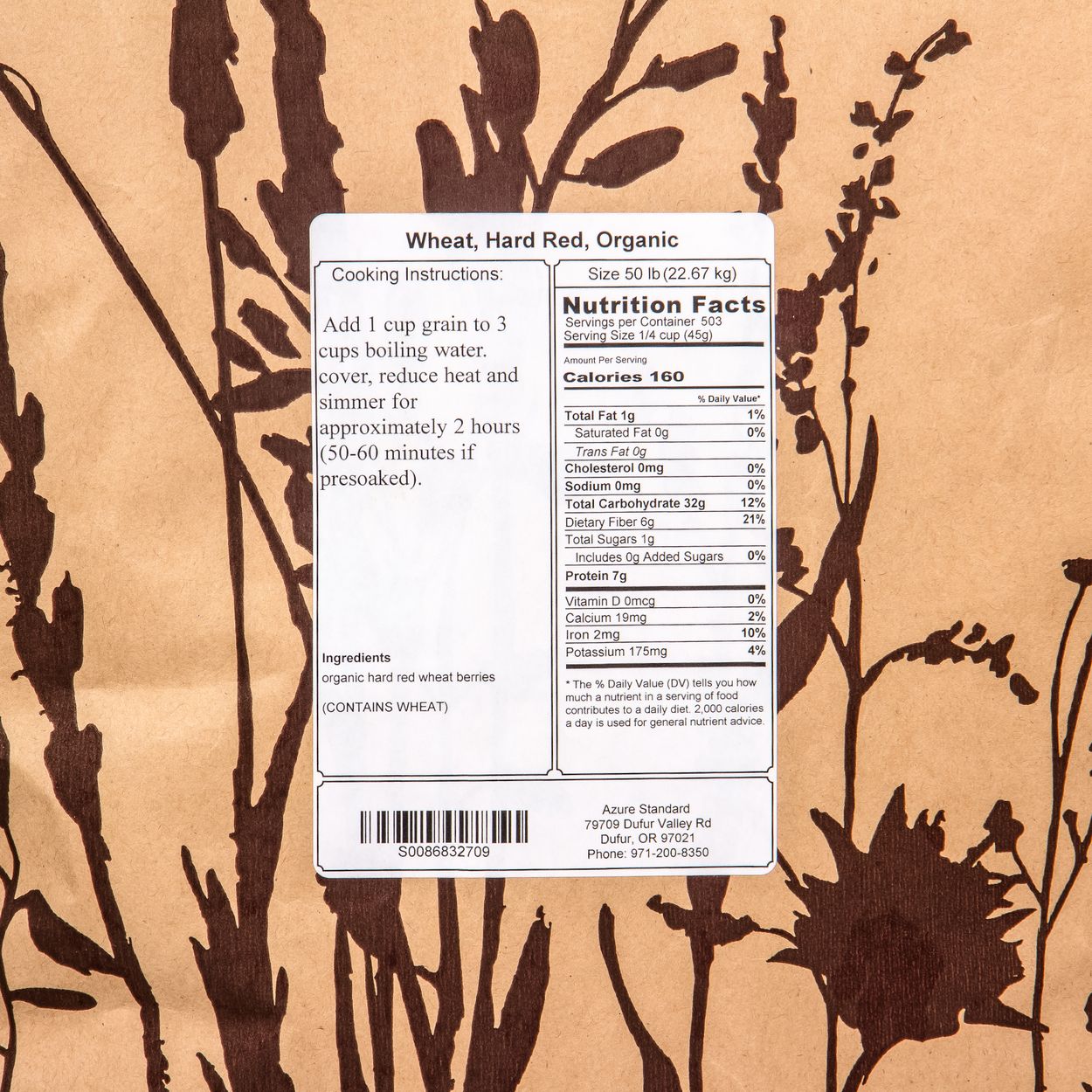 Azure Market Organics Hard Red Wheat, Organic - Azure Standard