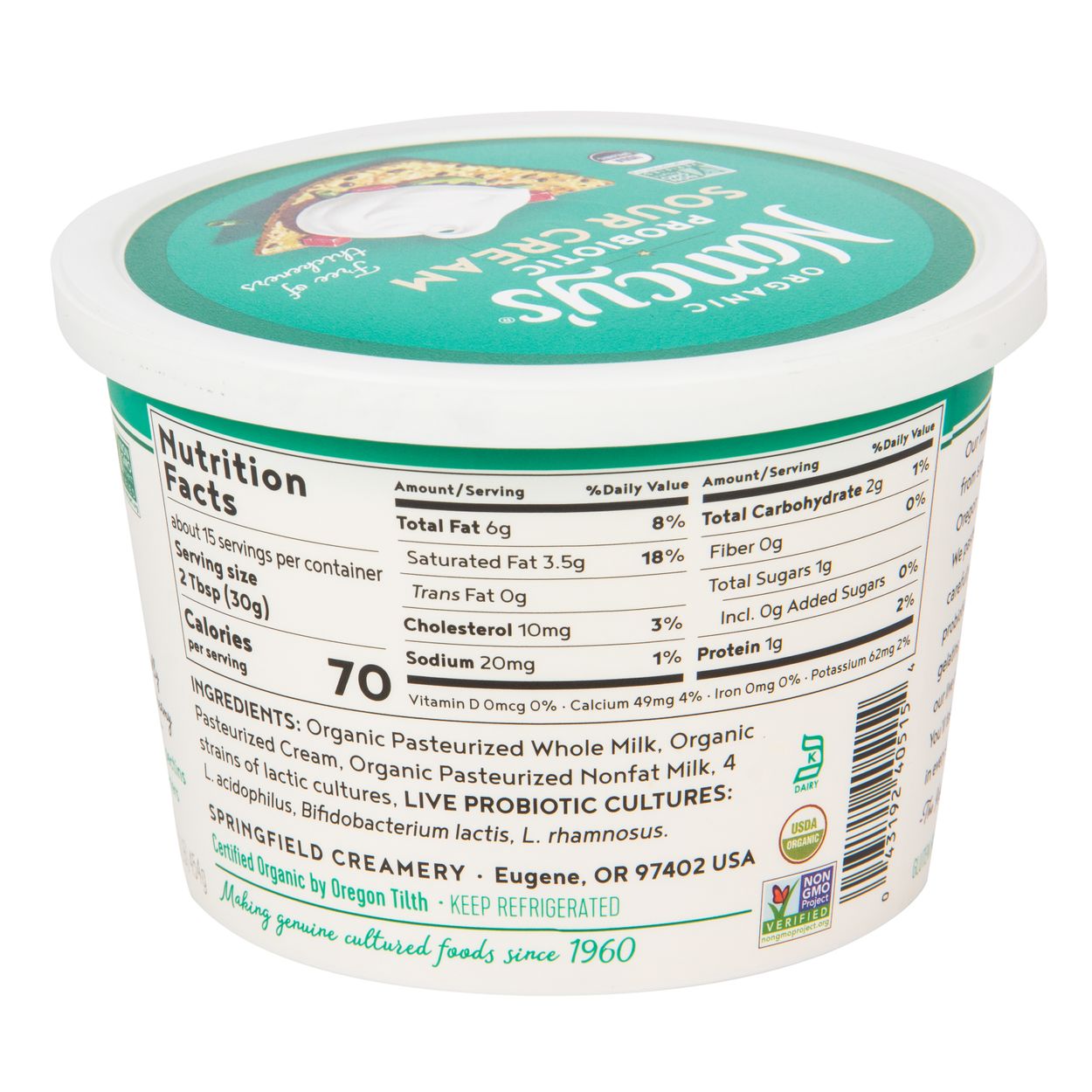 Nancy's Sour Cream, Organic - Azure Standard