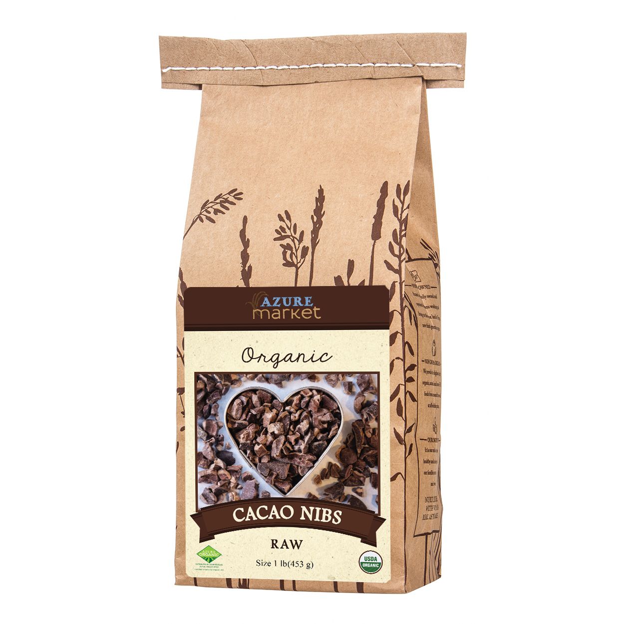 Azure Market Organics Cacao Nibs Raw, Organic - Azure Standard