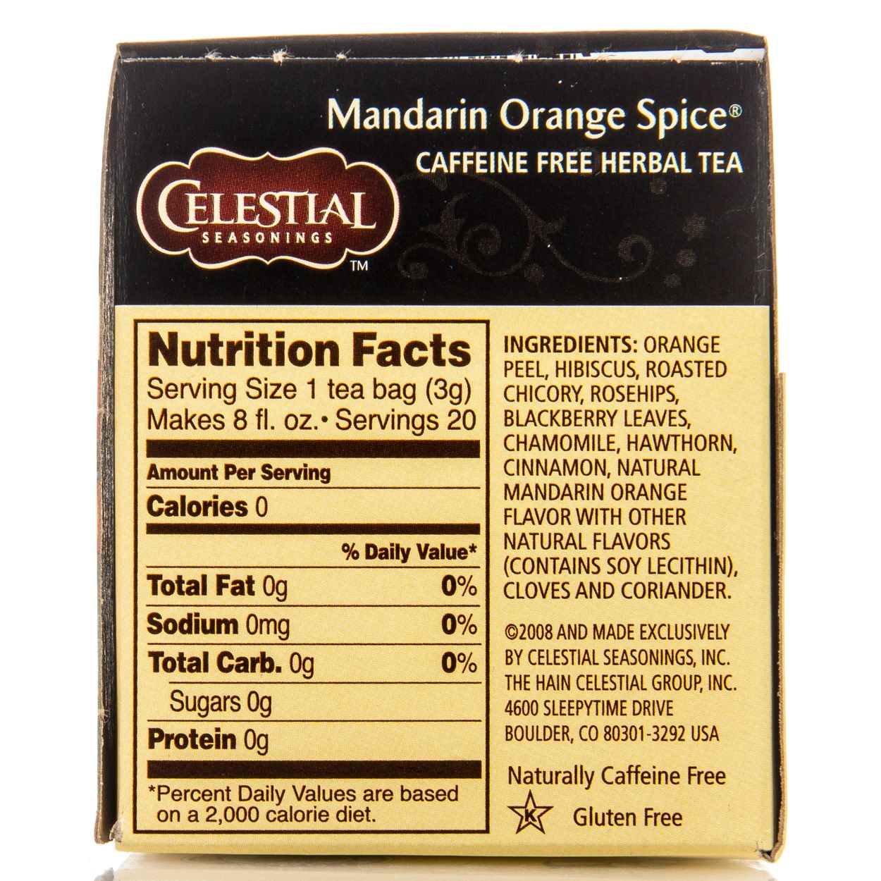 Mandarin orange top spice tea