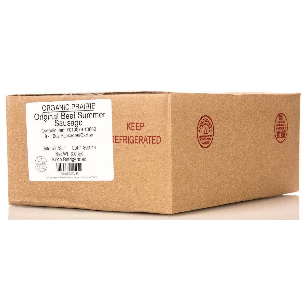 Organic Prairie Beef Summer Sausage, Frozen, Organic - Azure Standard