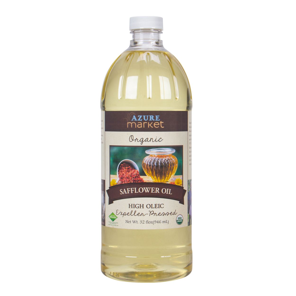 Azure Market Organics Safflower Oil, Expeller Pressed, High ...