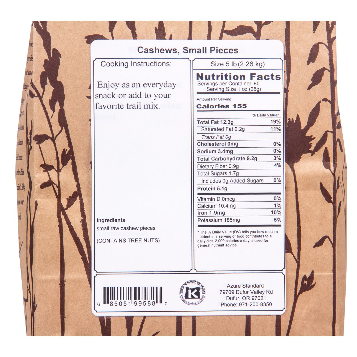 Azure Market Cashews, Small Pieces - Azure Standard