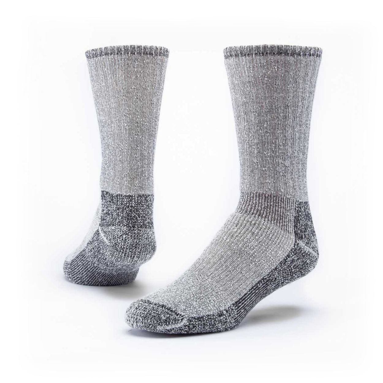 Maggie's Organics Wool Socks, Mountain Hiker, Black/Grey, Adult 9