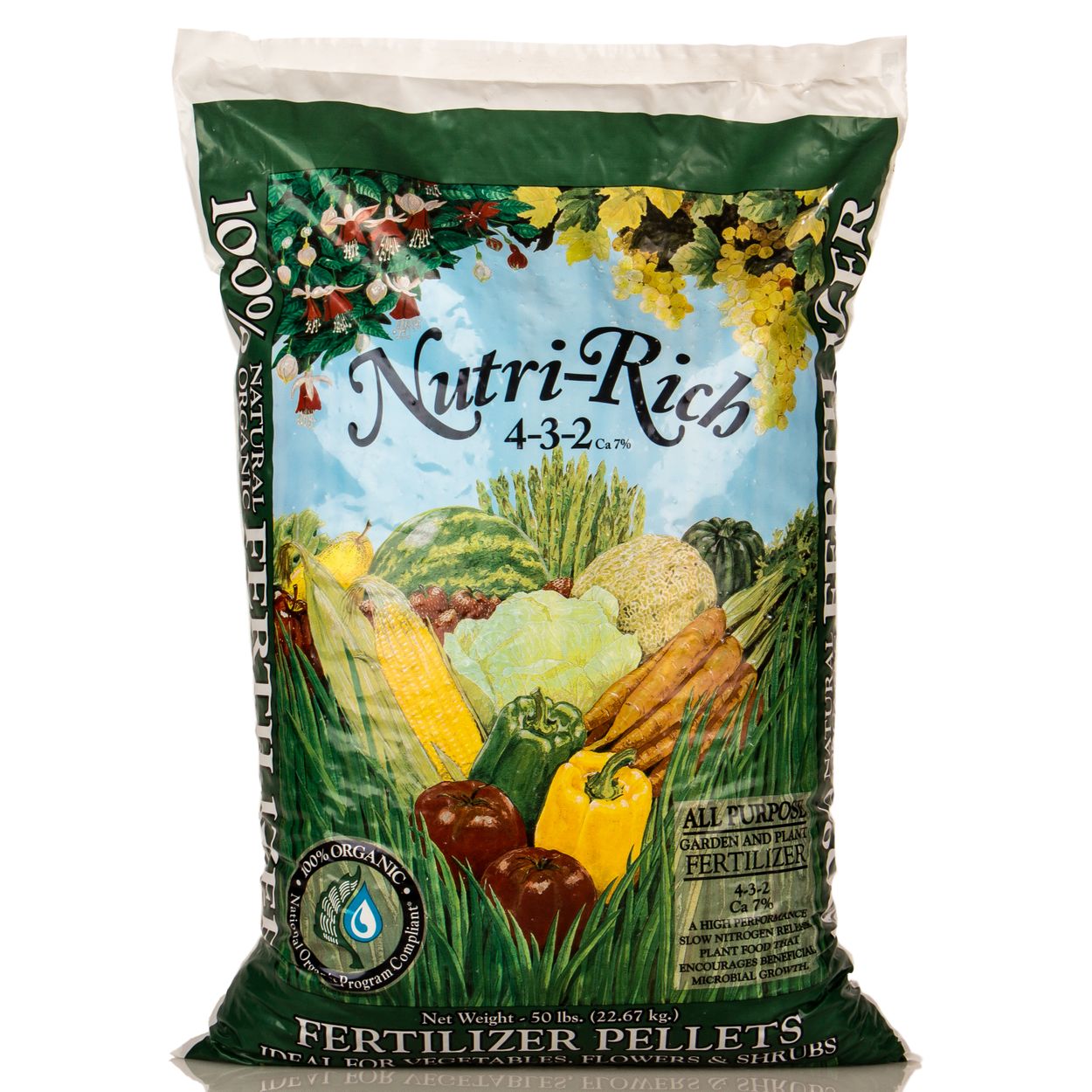 Nutri-Rich Fertilizer, Pellets, 4-3-2, Organic - Azure Standard