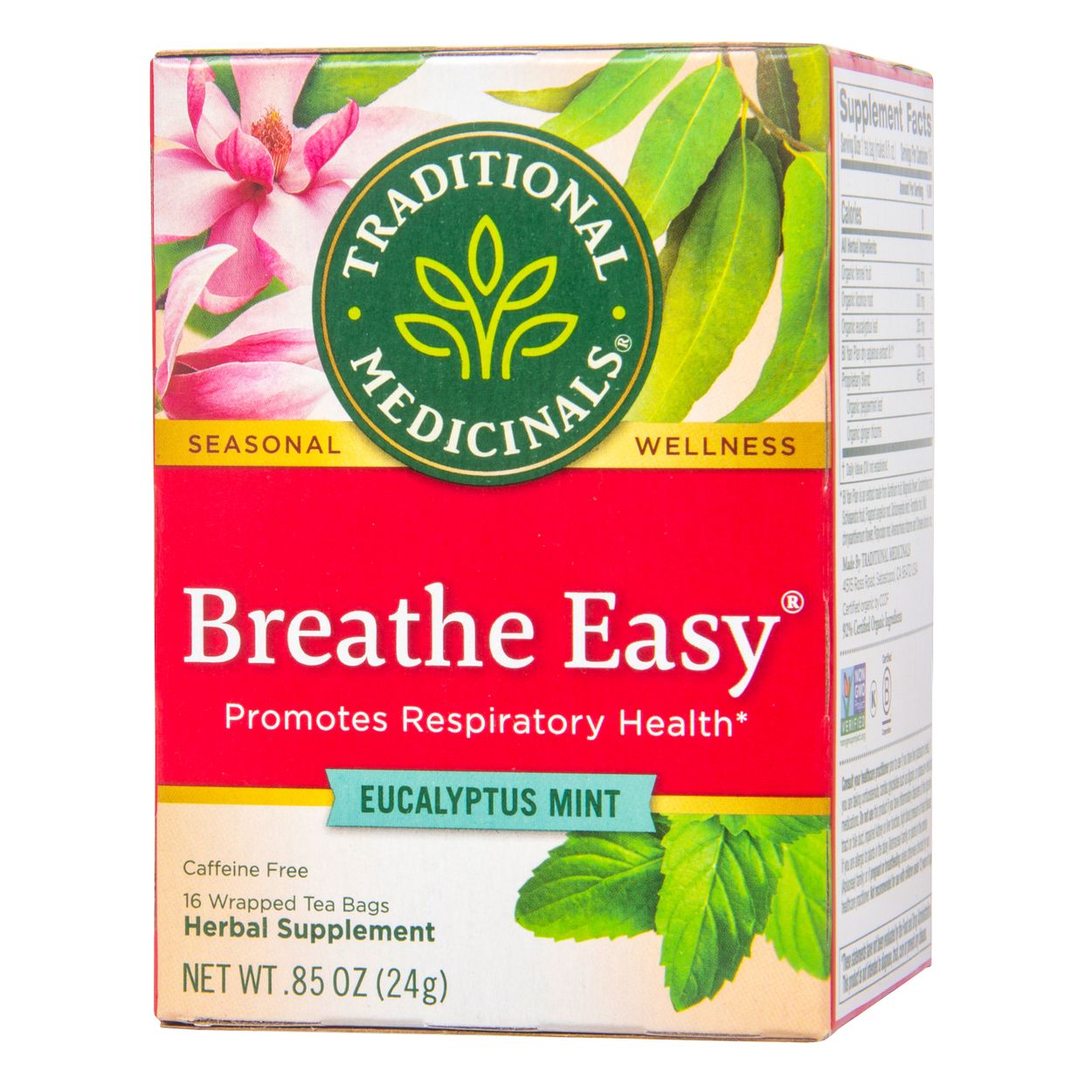 Traditional Medicinals Breathe Easy Eucalyptus Mint Tea Azure