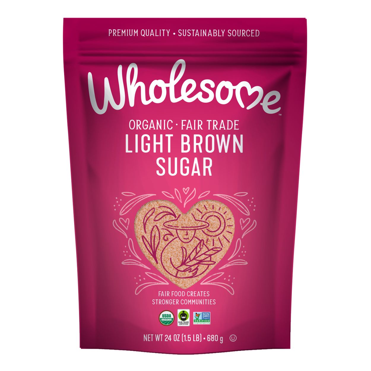Wholesome Sweeteners Brown Sugar, Light, Organic, Fair Trade