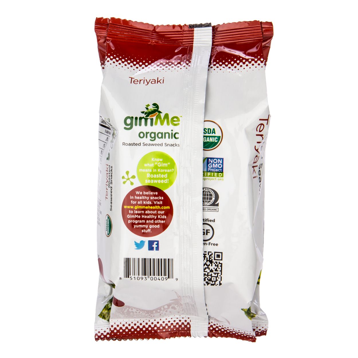 Gimme Teriyaki, Roasted Seaweed Snack, Organic - Azure Standard