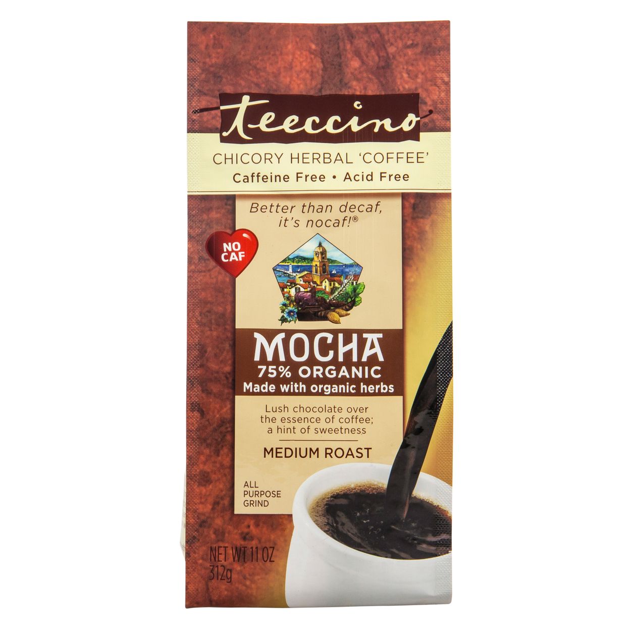 Teeccino Mocha, Chicory, Herbal Coffee - Azure Standard