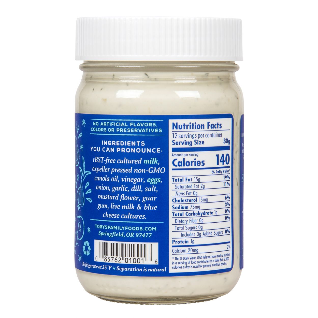Toby S Blue Cheese Salad Dressing Azure Standard