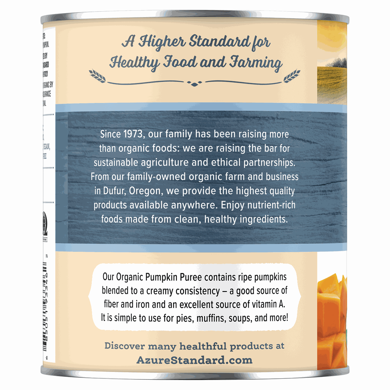Azure Market Organics Pumpkin Puree, Solid Pack, Organic - Azure
