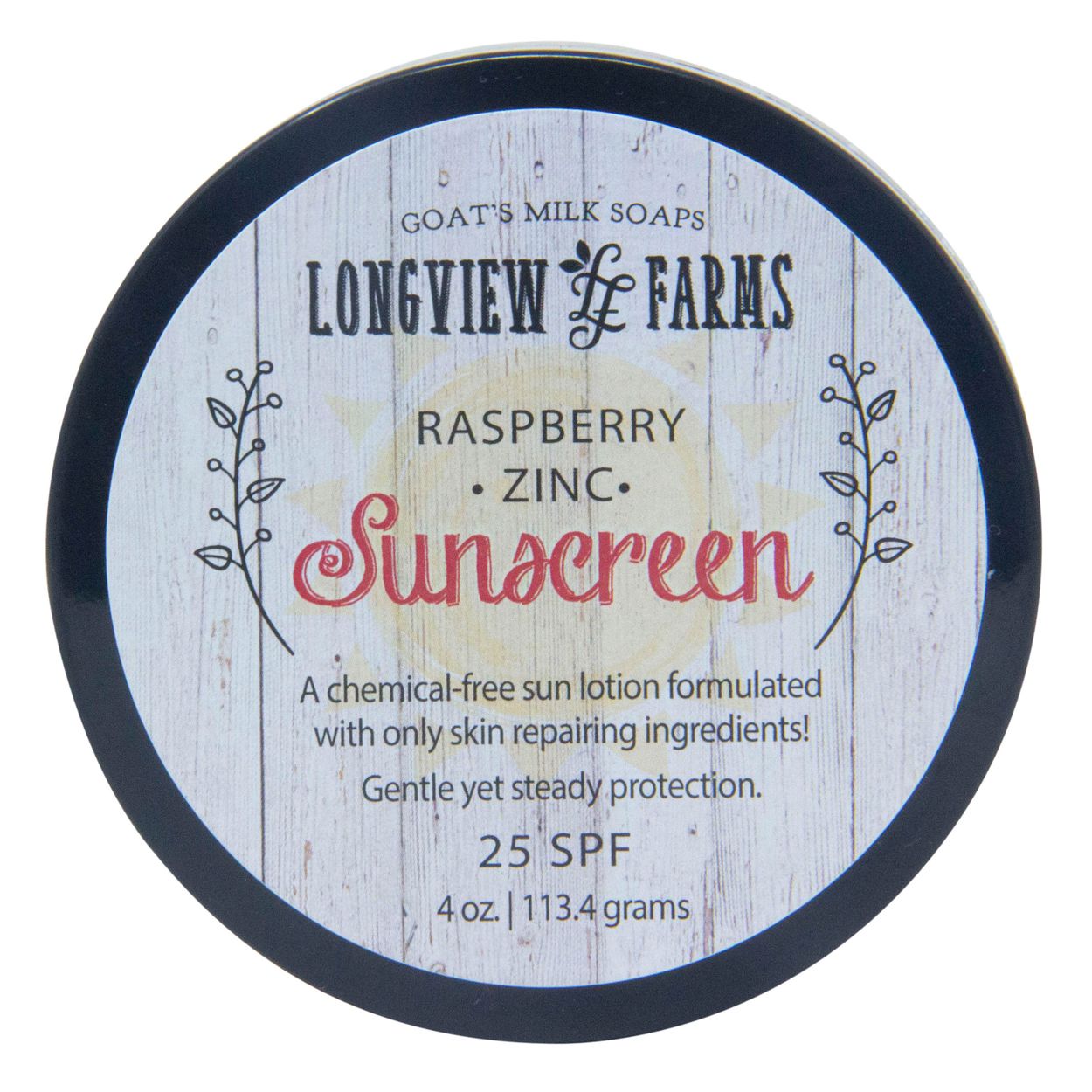 Longview Farms Raspberry Zinc Sunscreen - Azure Standard