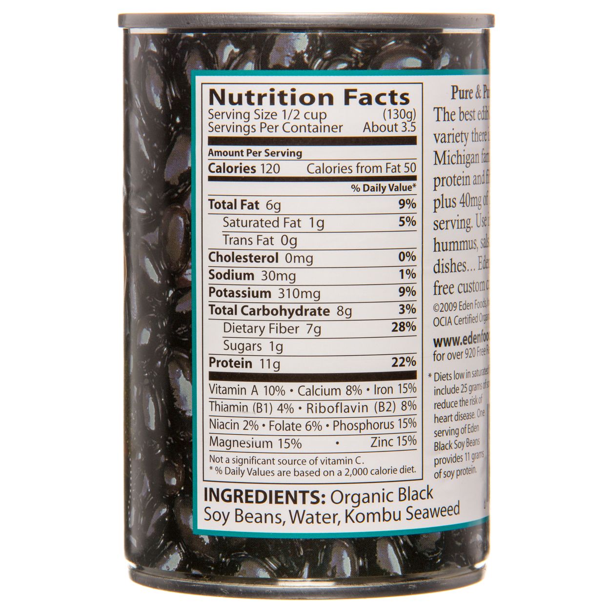 Eden Black Soy Beans Nutritional Information Nutrition Pics