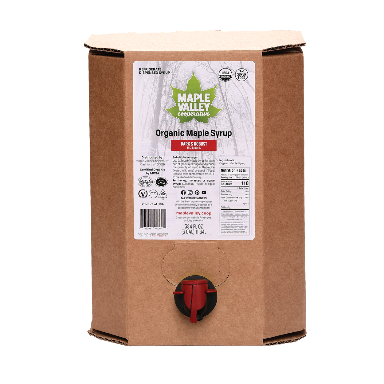 Maple Valley Coop Maple Syrup, Grade A, Dark Robust, Organic
