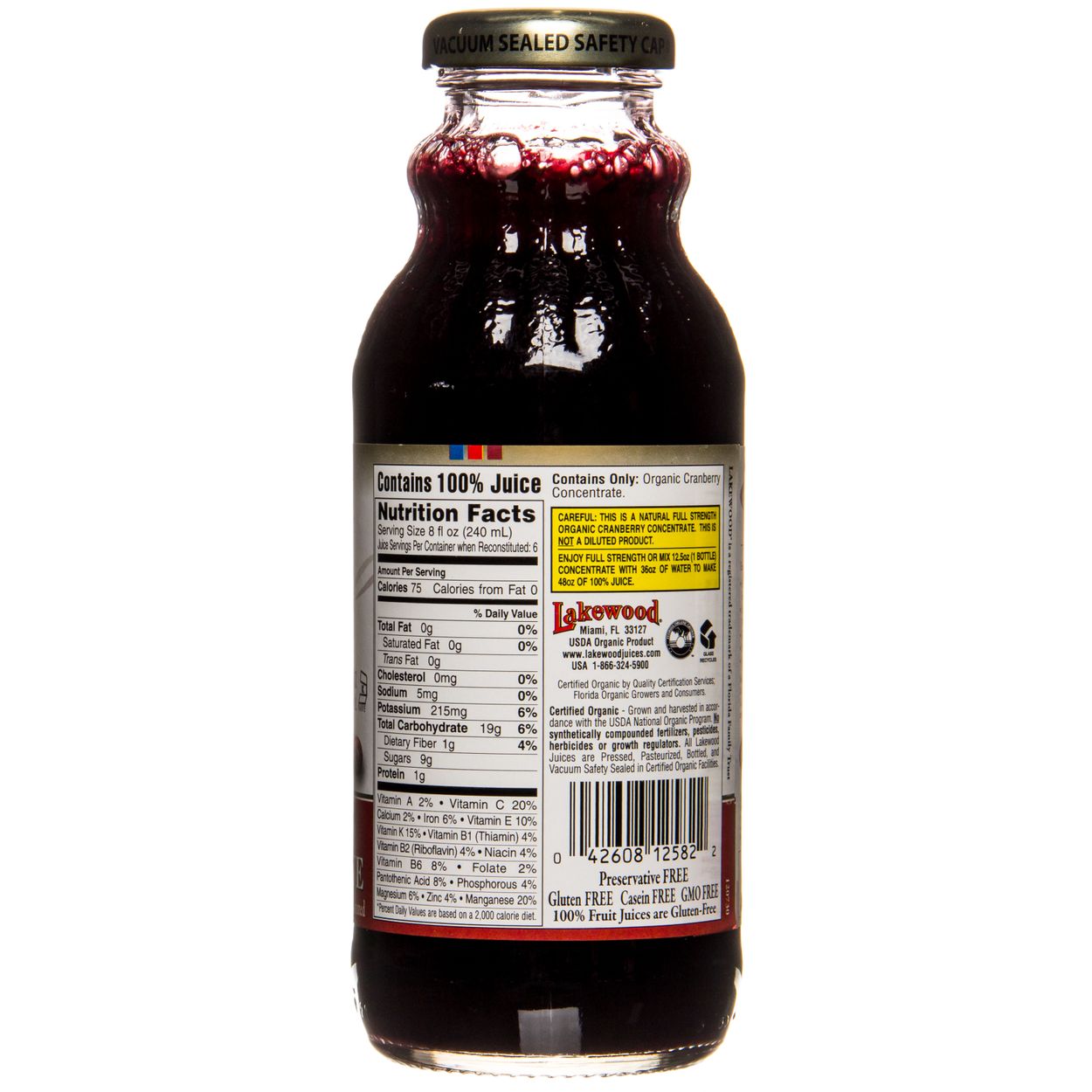 Lakewood Organic Juices Cranberry Concentrate, Organic - Azure