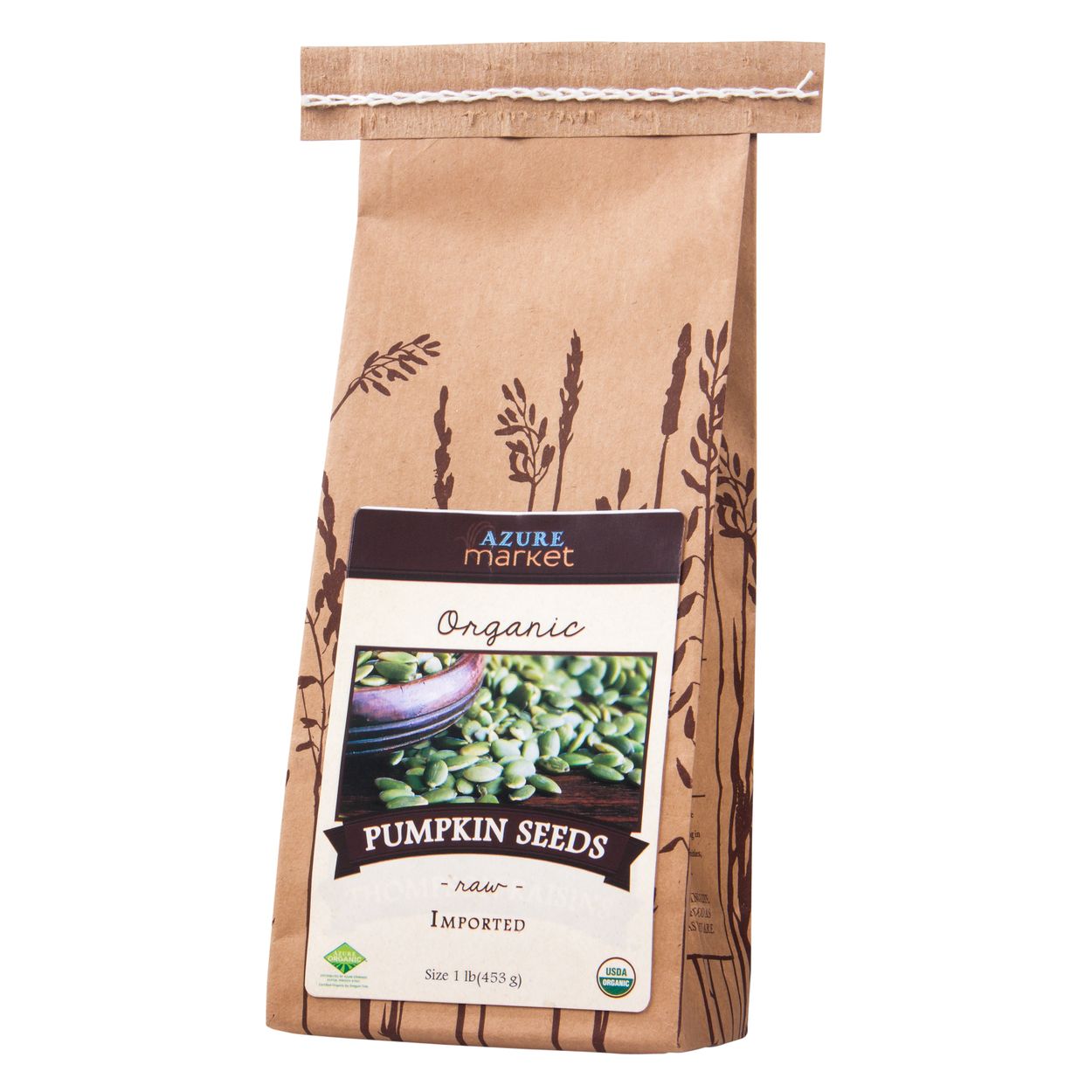 Azure Market Organics Pumpkin Seeds Raw Hull Less Imported