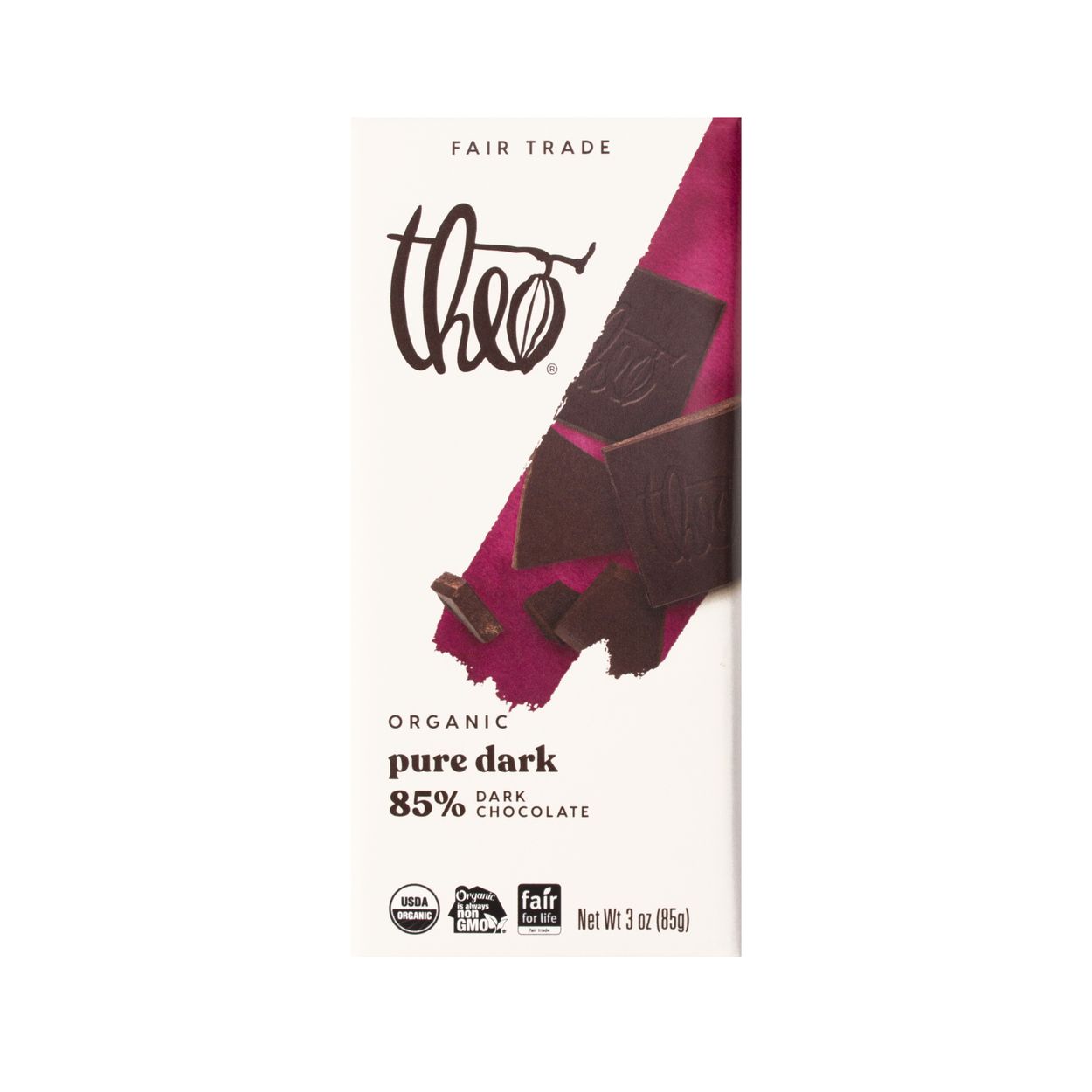 Theo Chocolate Bar, Dark 85%, Organic - Azure Standard