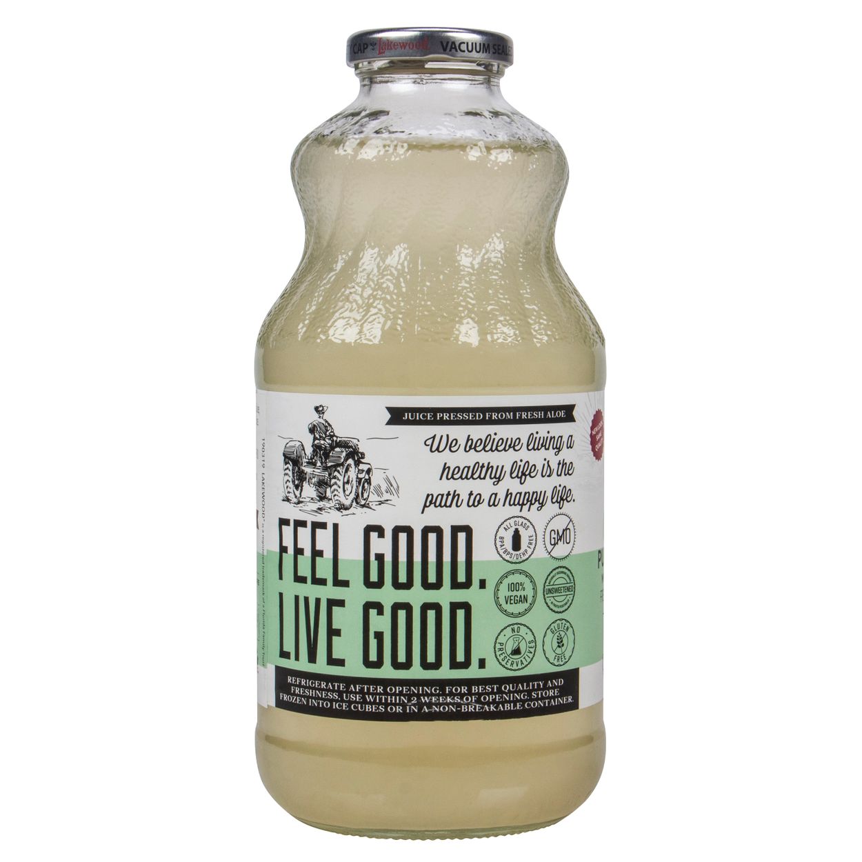 Lakewood Organic Juices Aloe Juice, Pure, Whole Leaf