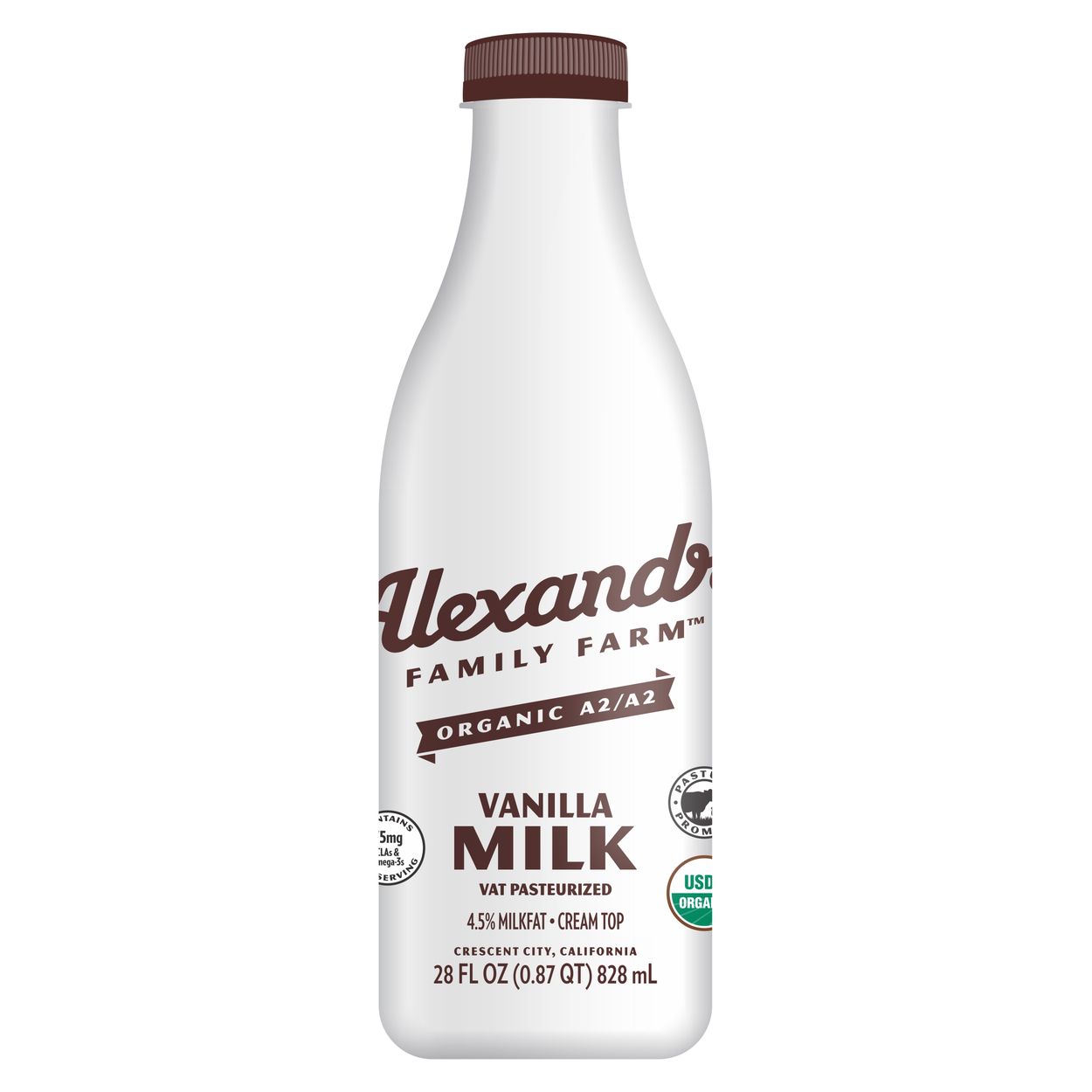 Alexandre Family Farm Vanilla Whole Milk, A2, Pasture Raised