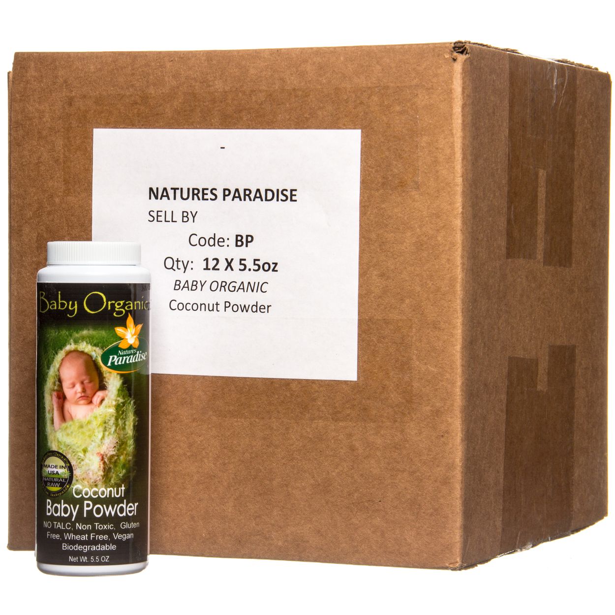 Nature S Paradise Organics Baby Powder Coconut Organic Azure Standard