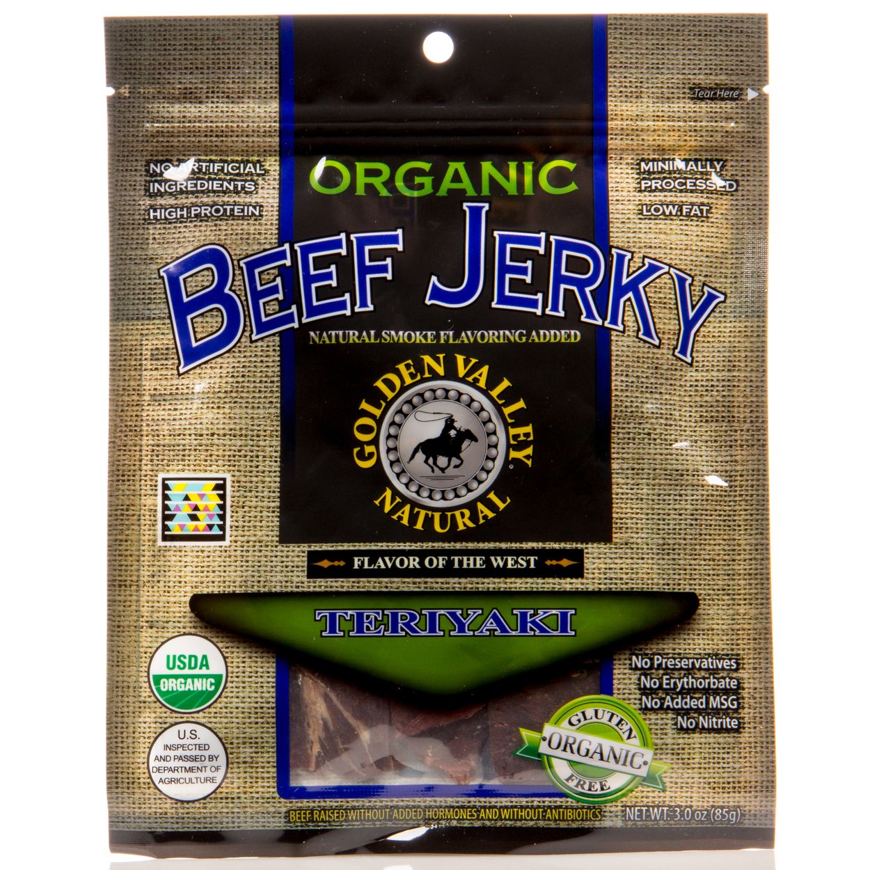 Golden Valley Natural Beef Jerky Teriyaki Organic Azure Standard