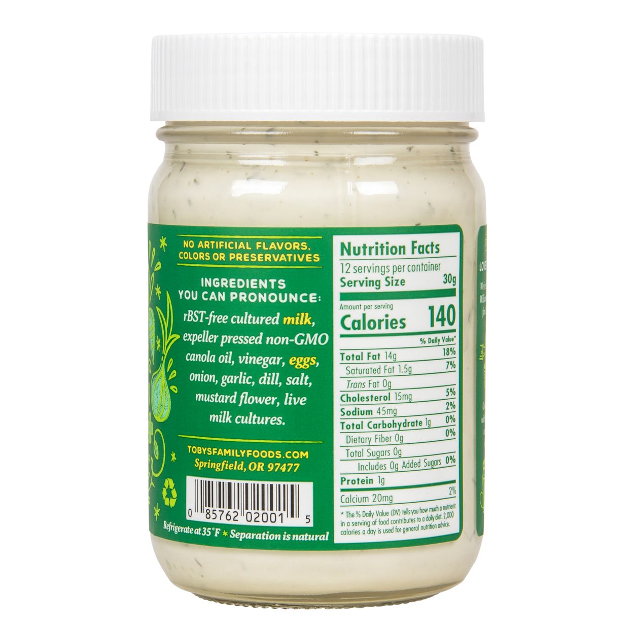 Toby's Ranch Salad Dressing & Dip - Azure Standard