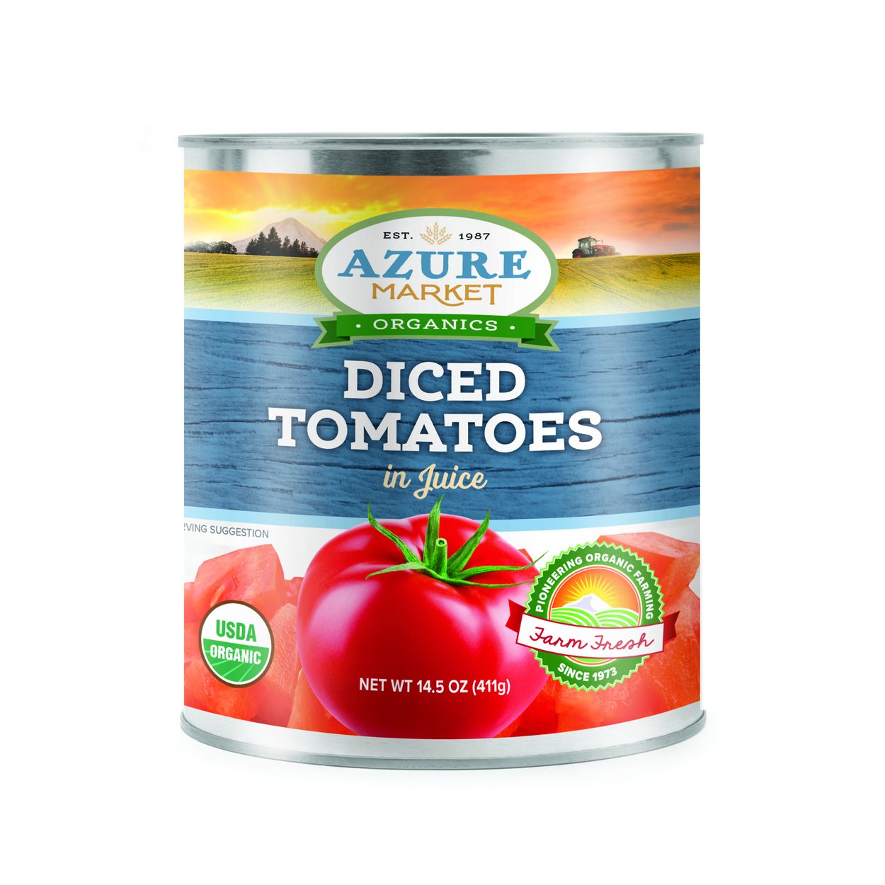 Azure Market Organics Diced Tomatoes in Juice, Organic - Azure