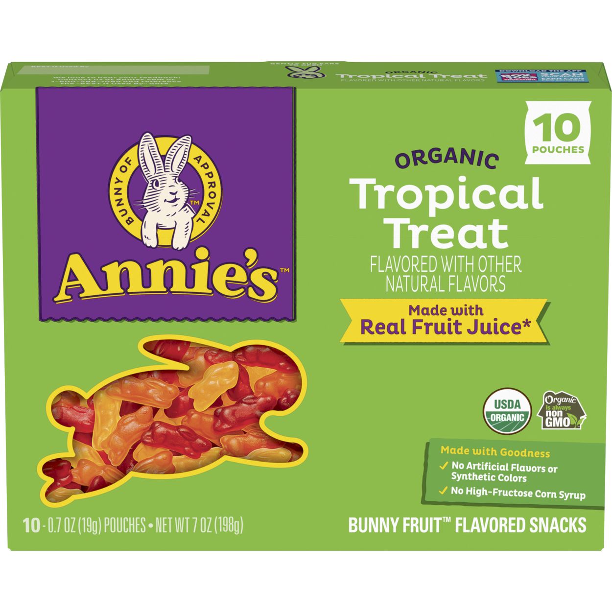 Annie's Fruit Snacks, Tropical, Organic - Azure Standard