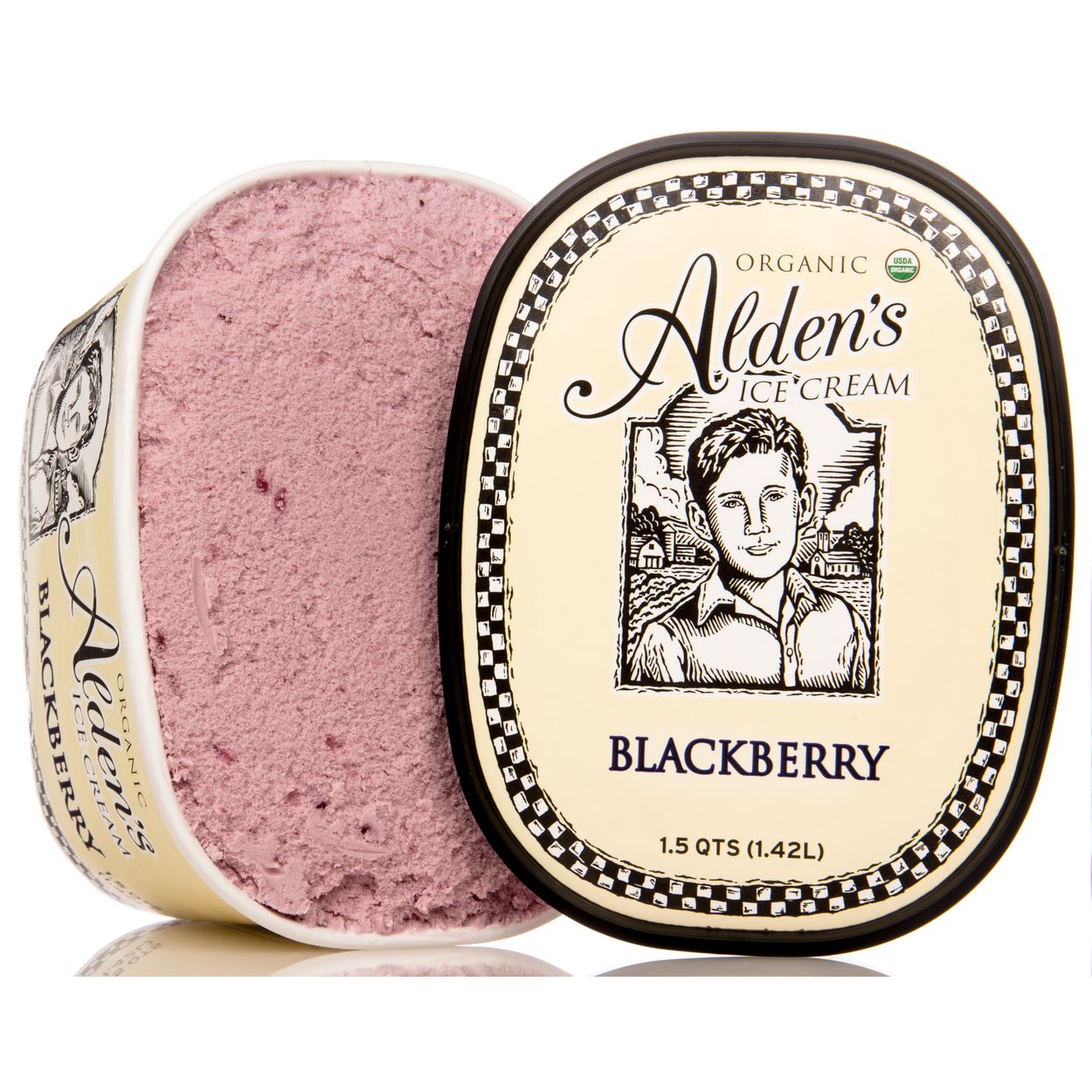 Alden's Blackberry Ice Cream, Frozen, Organic - Azure Standard