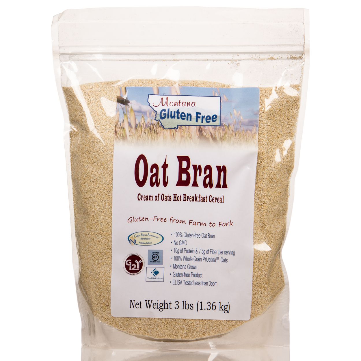 Bob's Red Mill Oat Bran Hot Cereal – Gluten Free, 1 Lb (454g) – Exp 09/2026