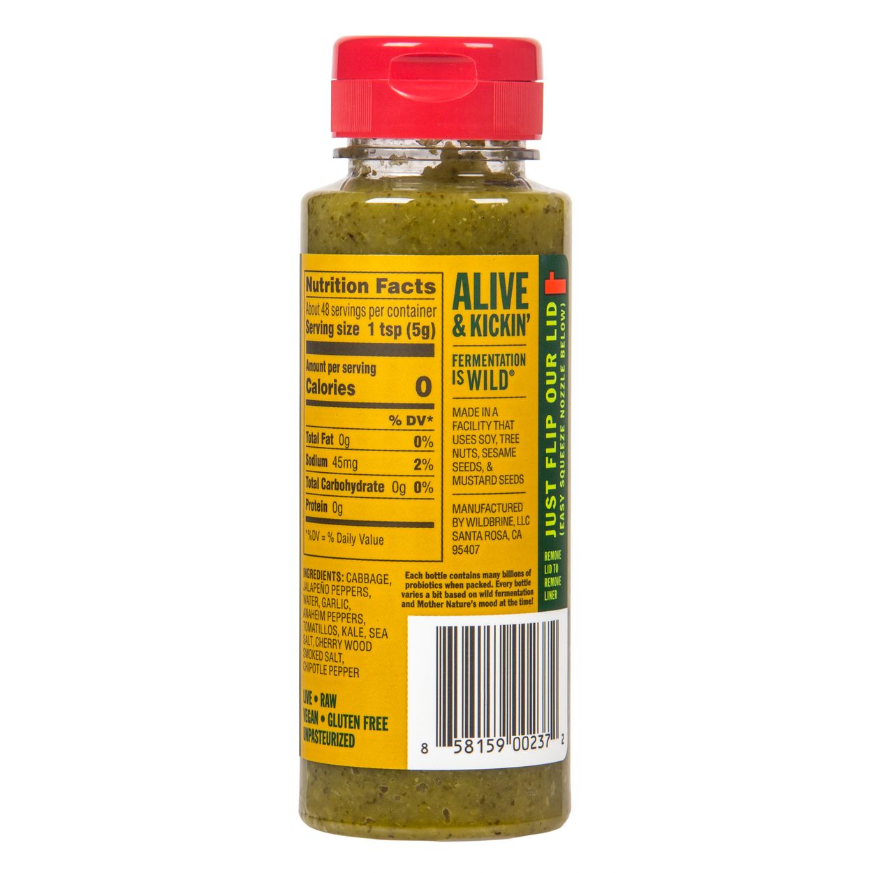 Wildbrine Sriracha, Probiotic, Smoky Jalapeno - Azure Standard