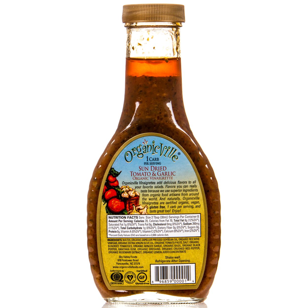 Organicville Sun Dried Tomato Garlic Vinaigrette Organic