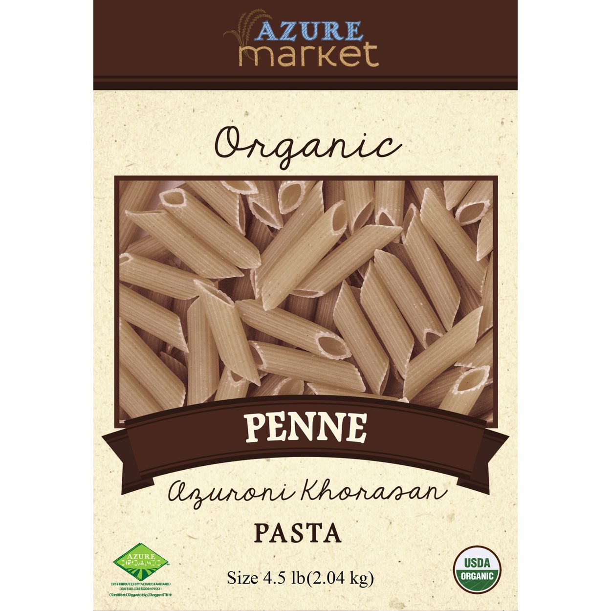 Azure Market Organics Penne Azuroni Khorasan Pasta, Organic