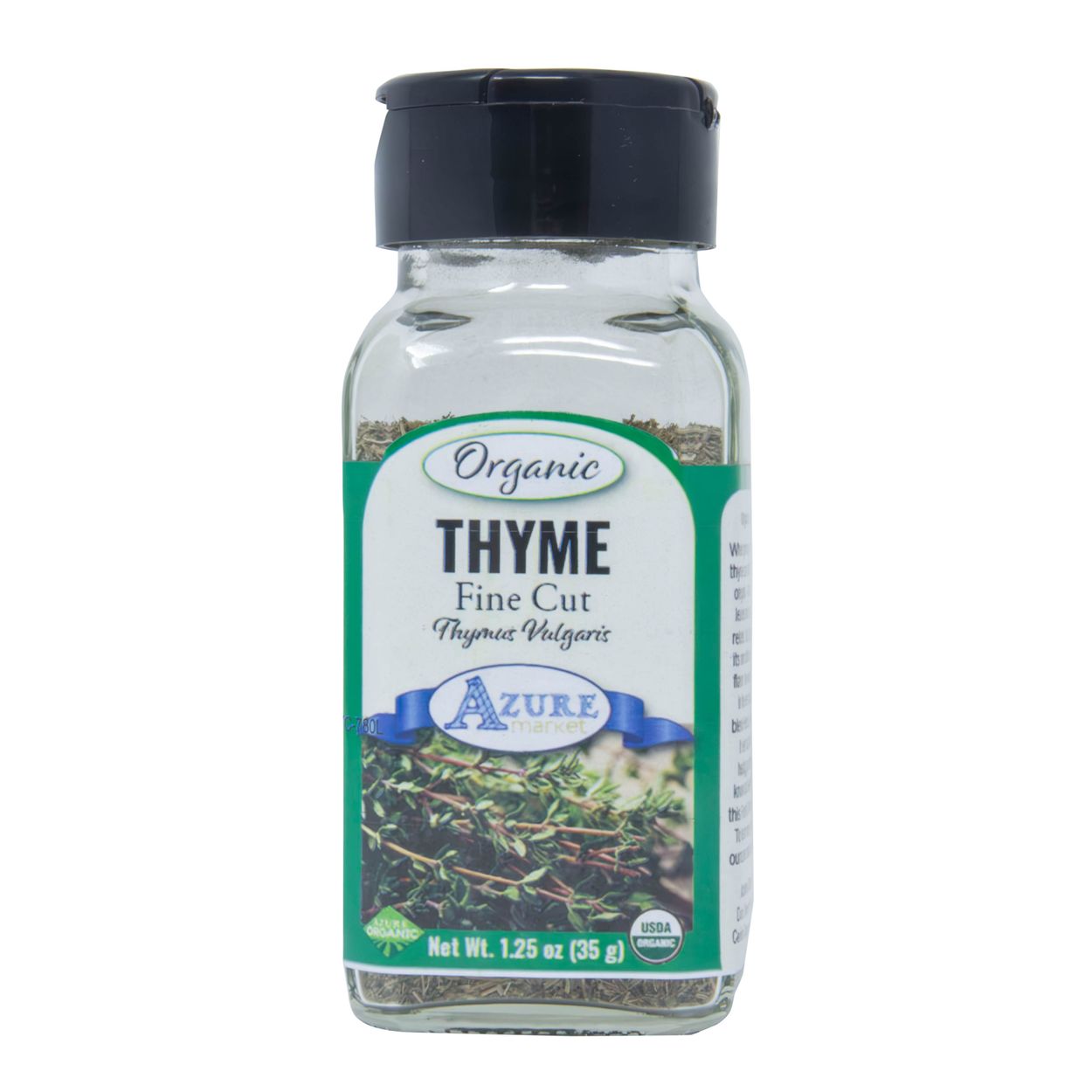 Thyme  Azure Market Organics Thyme Leaves, Fine Cut, Organic - Azure Standard