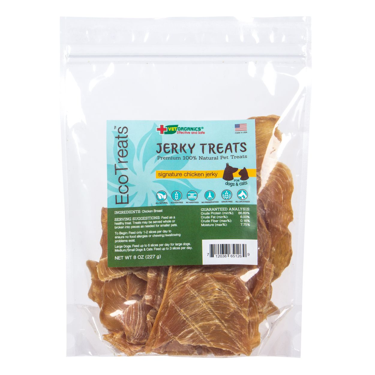 Vet Organics Ecotreats Chicken Jerky For Dogs Cats Azure