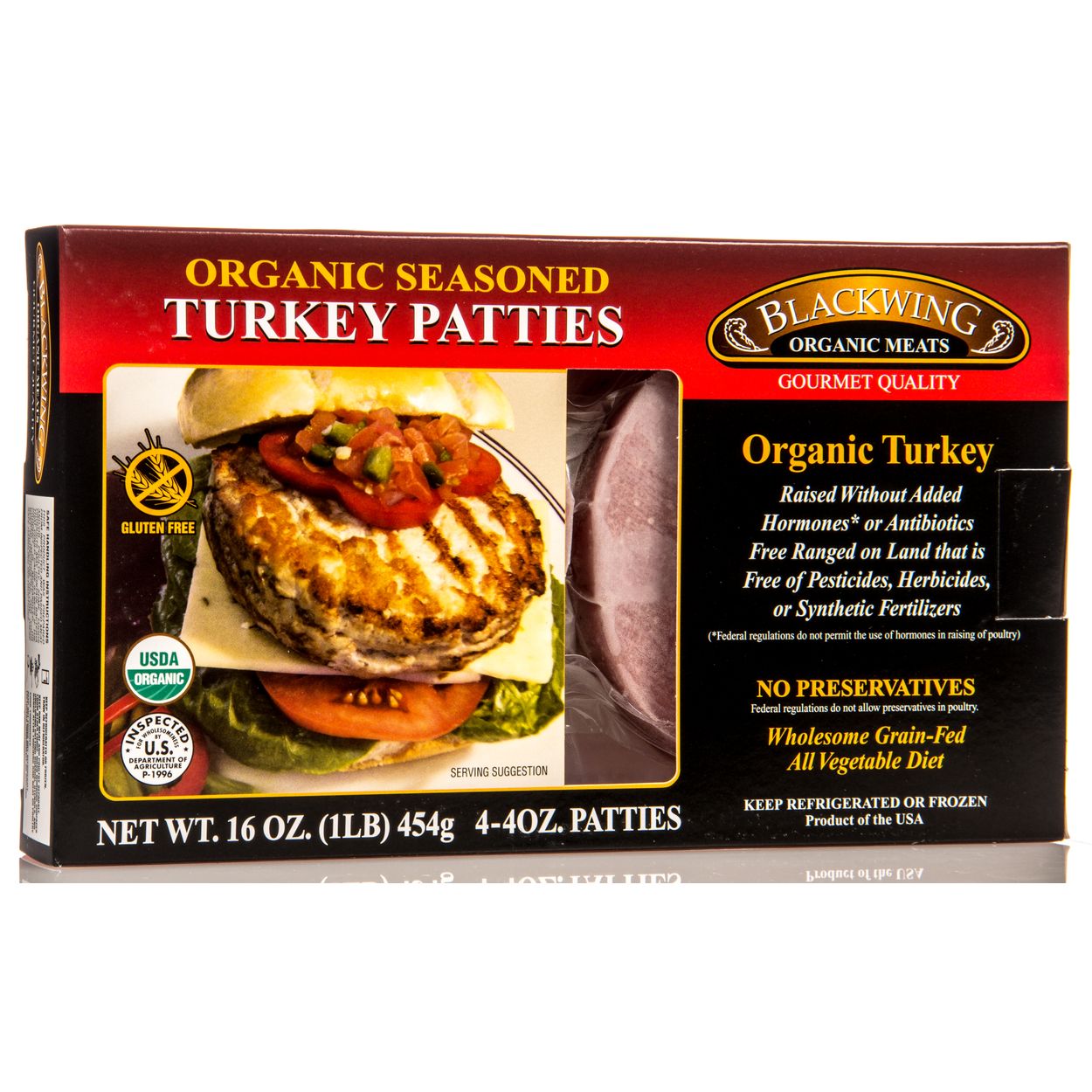 Blackwing Quality Meats Turkey Patties Seasoned Frozen Organic Azure Standard