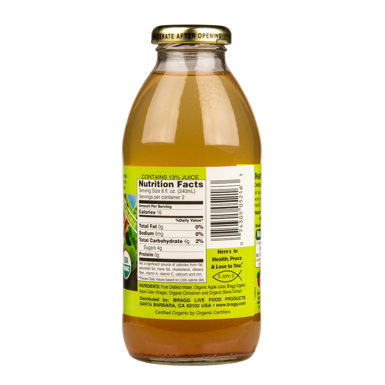 Bragg S Apple Cider Vinegar Amp Apple Cinnamon Organic Azure