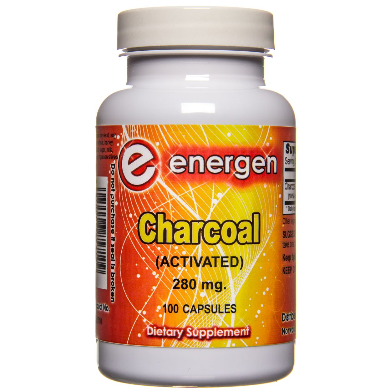 Energen Charcoal 280 mg - Azure Standard