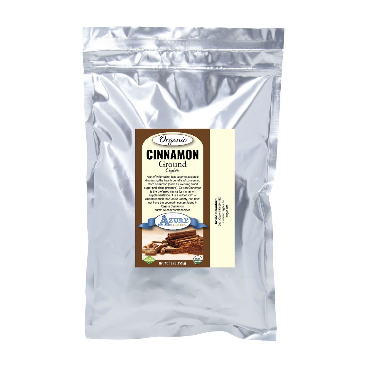 Azure Market Organics Cinnamon Ground, Ceylon, Organic - Azure