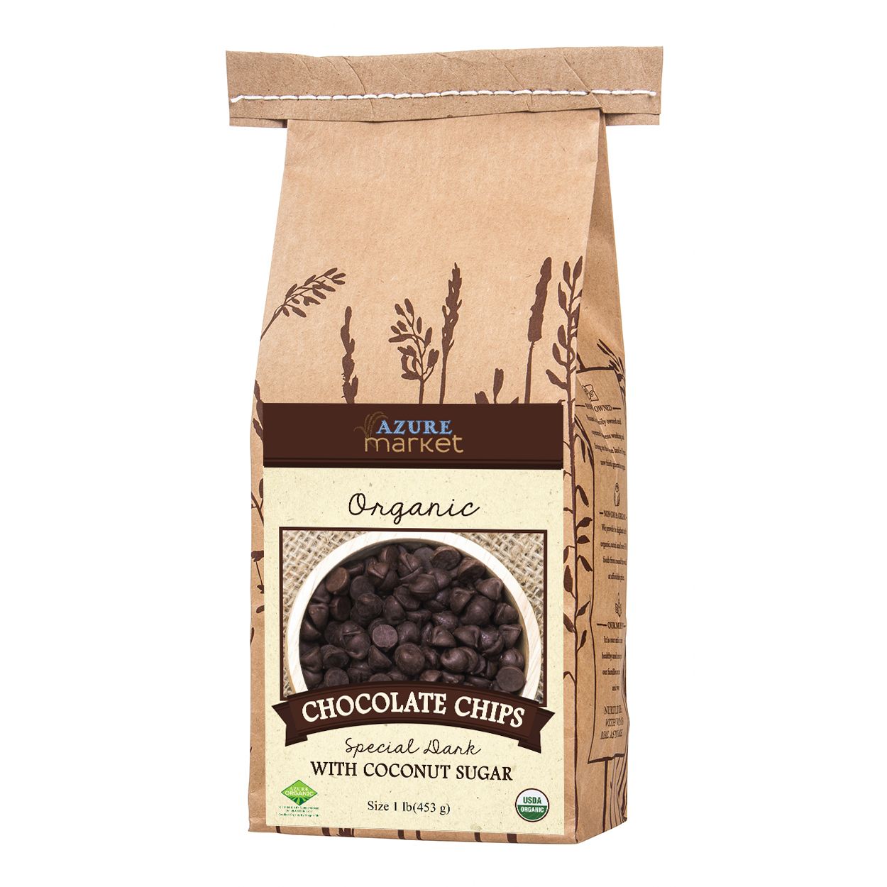 Azure Market Organics Chocolate Chips, Special Dark, Coconut Sugar