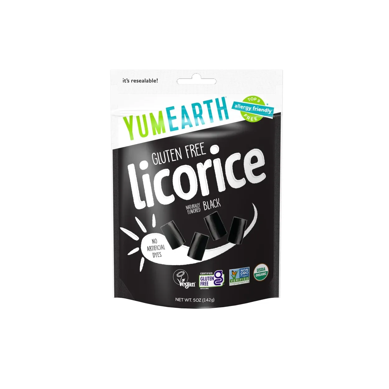 ゆゆ Yum Earth Licorice Black, Organic - Azure Standard